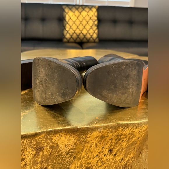 Zara Wide Heel Stretch Ankle Boots Size 37 - Picture 11 of 13